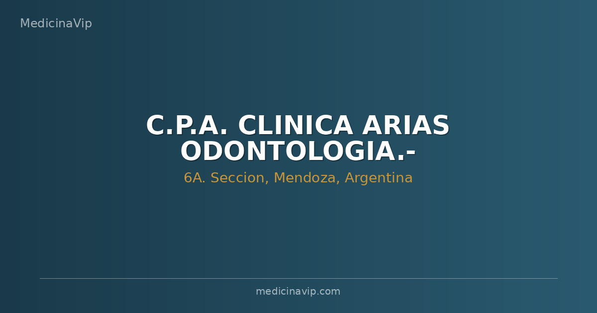 C.P.A. CLINICA ARIAS ODONTOLOGIA.-