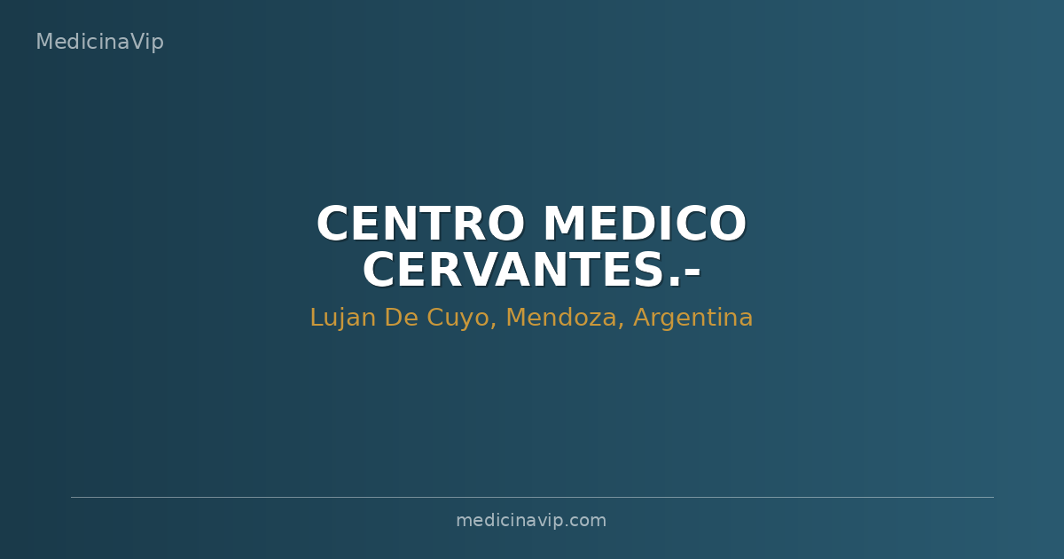 CENTRO MEDICO CERVANTES.-