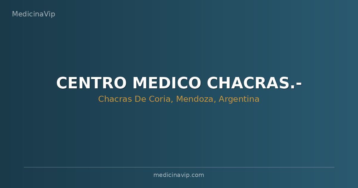 CENTRO MEDICO CHACRAS.-