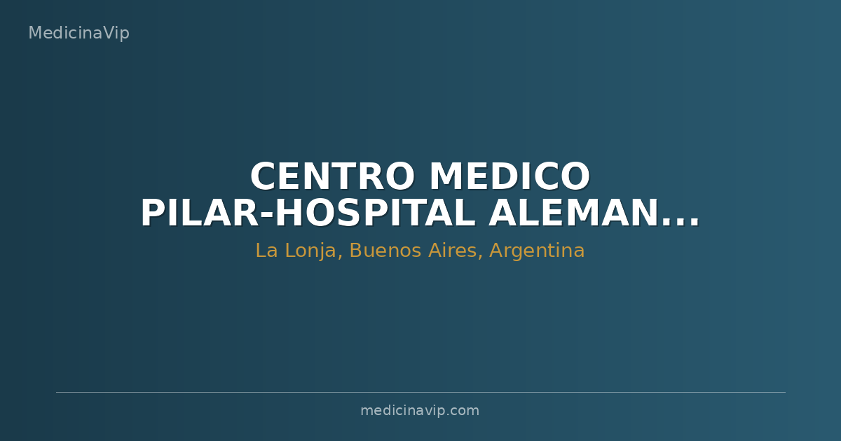 CENTRO MEDICO PILAR-HOSPITAL ALEMAN - POLICONSULTORIOS