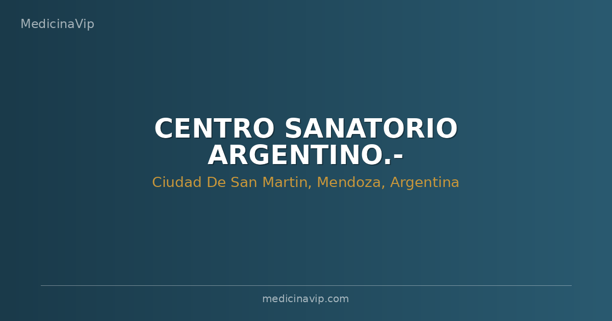 CENTRO SANATORIO ARGENTINO.-