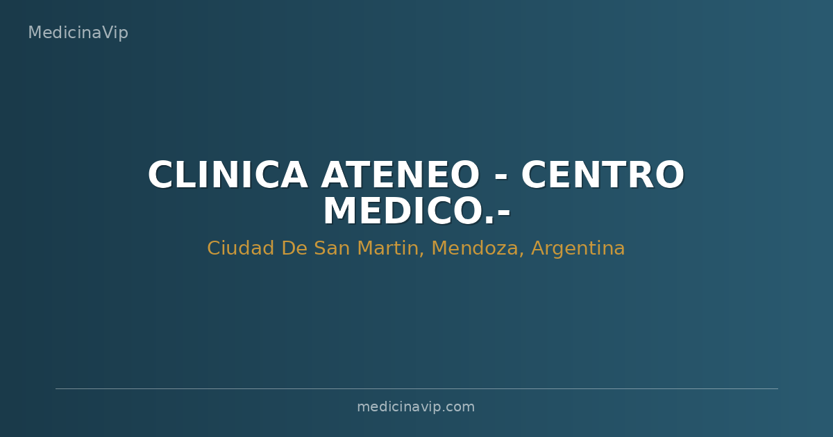 CLINICA ATENEO - CENTRO MEDICO.-