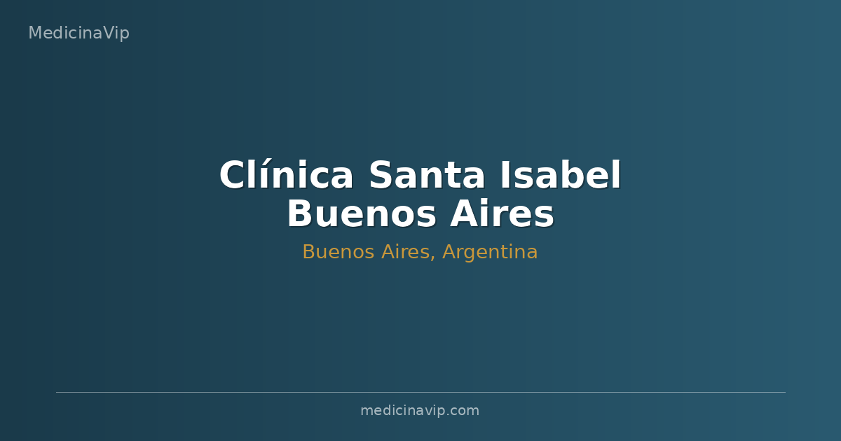 Clínica Santa Isabel Buenos Aires