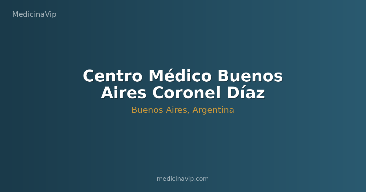 Centro Médico Buenos Aires Coronel Díaz