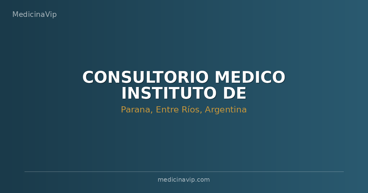CONSULTORIO MEDICO INSTITUTO DE RECUPERACION FISICA S.R.L.