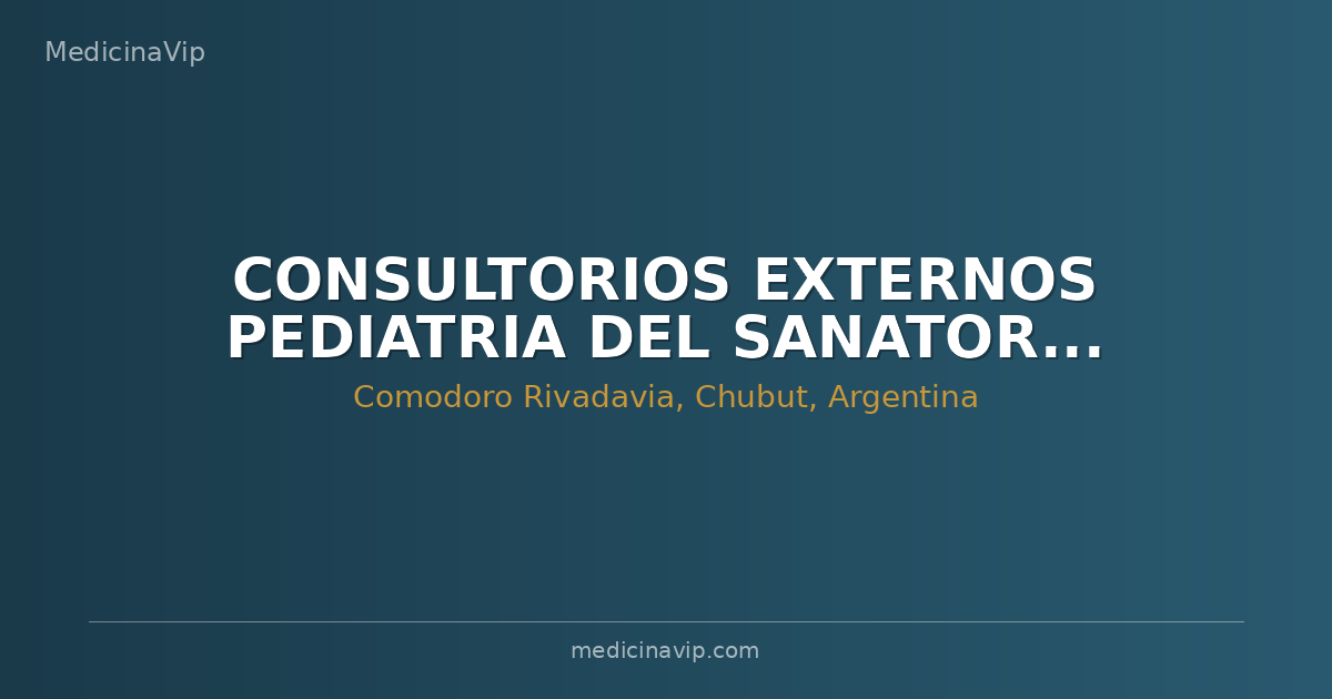 CONSULTORIOS EXTERNOS PEDIATRIA DEL SANATORIO ASOCIACION ESPAÑOLA DE SOCORROS MUTUOS