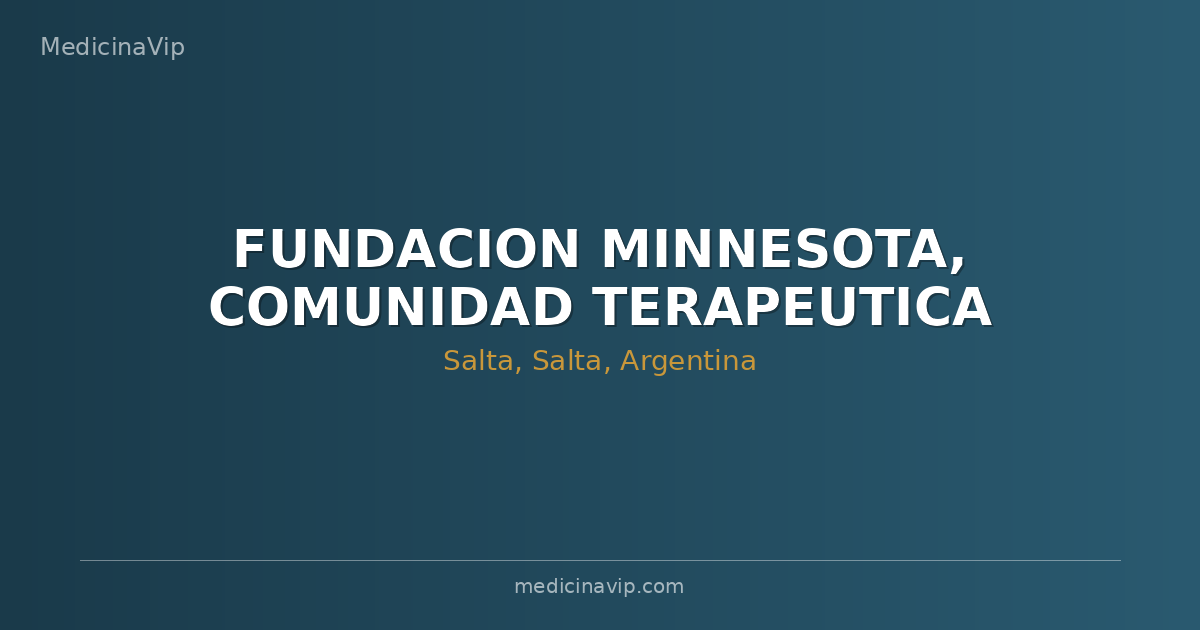 FUNDACION MINNESOTA, COMUNIDAD TERAPEUTICA