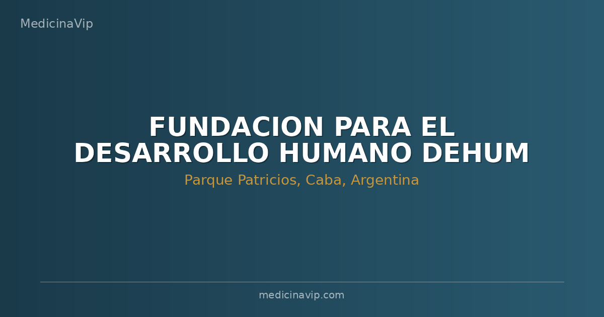 FUNDACION PARA EL DESARROLLO HUMANO DEHUM