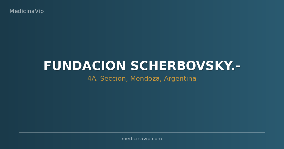 FUNDACION SCHERBOVSKY.-