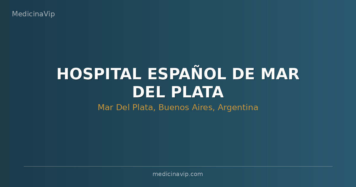 HOSPITAL ESPAÑOL DE MAR DEL PLATA