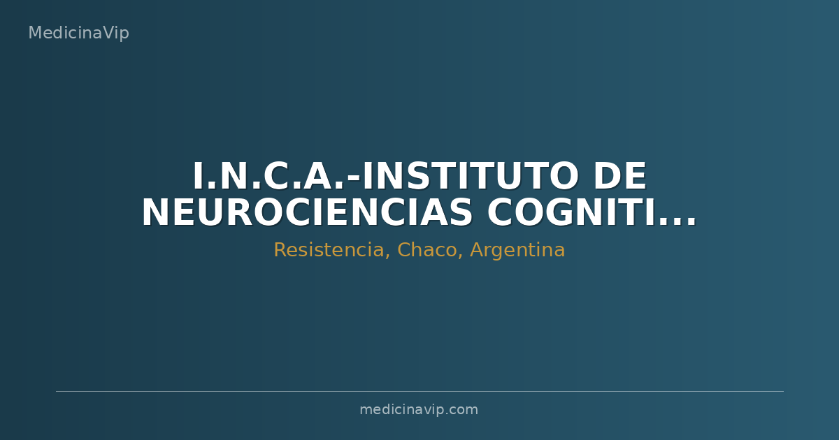 I.N.C.A.-INSTITUTO DE NEUROCIENCIAS COGNITIVAS APLICADAS