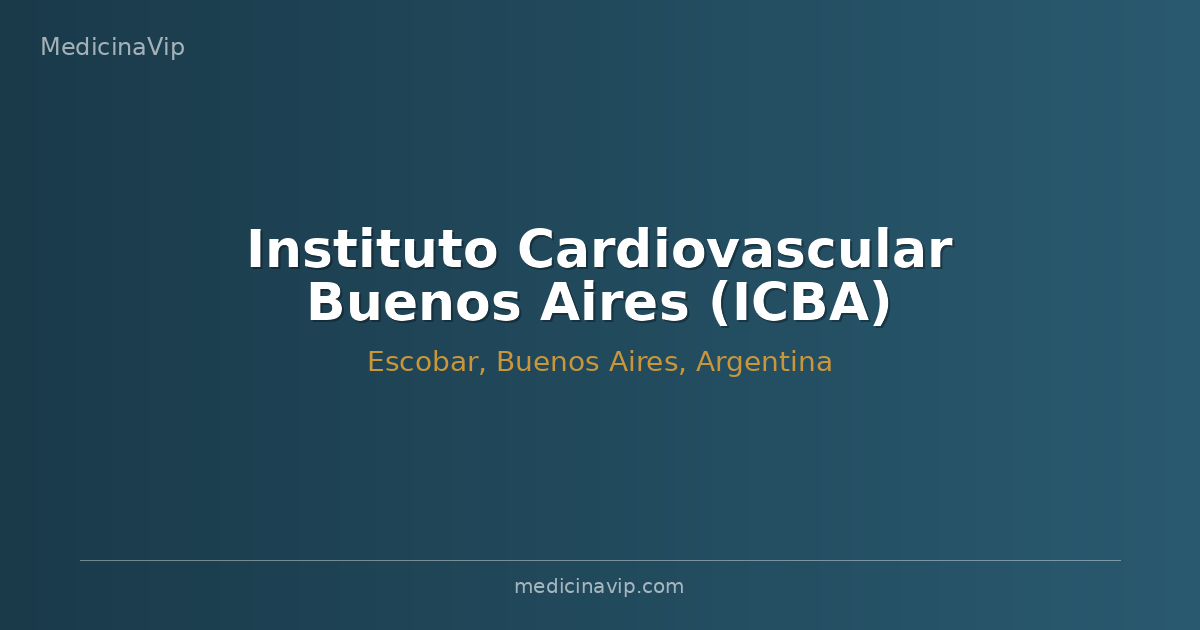 Instituto Cardiovascular Buenos Aires (ICBA) Escobar