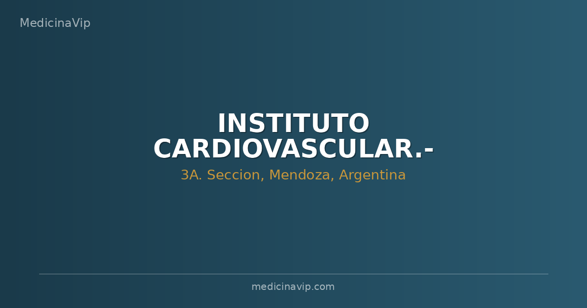 INSTITUTO CARDIOVASCULAR.-