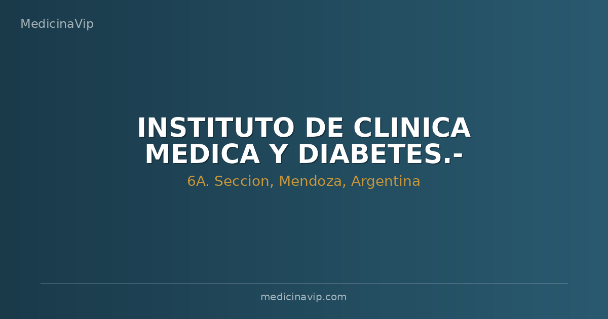 INSTITUTO DE CLINICA MEDICA Y DIABETES.-