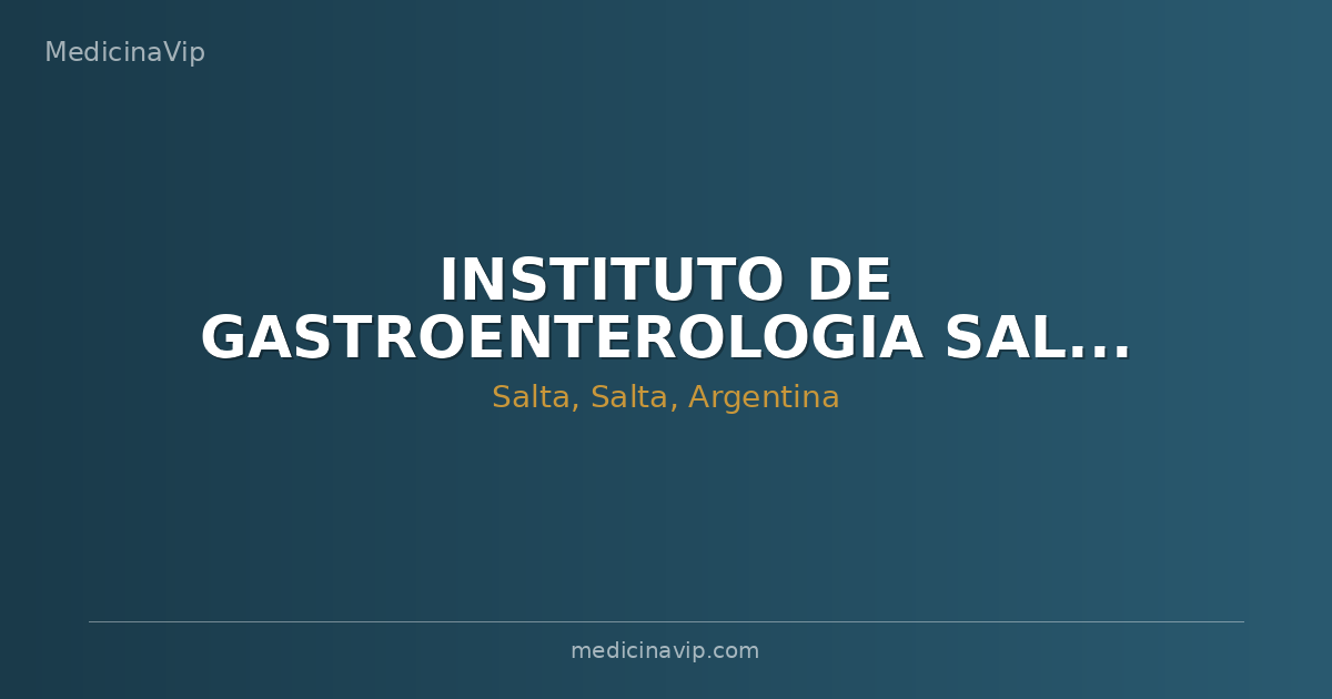 INSTITUTO DE GASTROENTEROLOGIA SALIM - HOSPITAL DE DIA PARA PROCEDIMIENTOS ENDOSCOPICOS