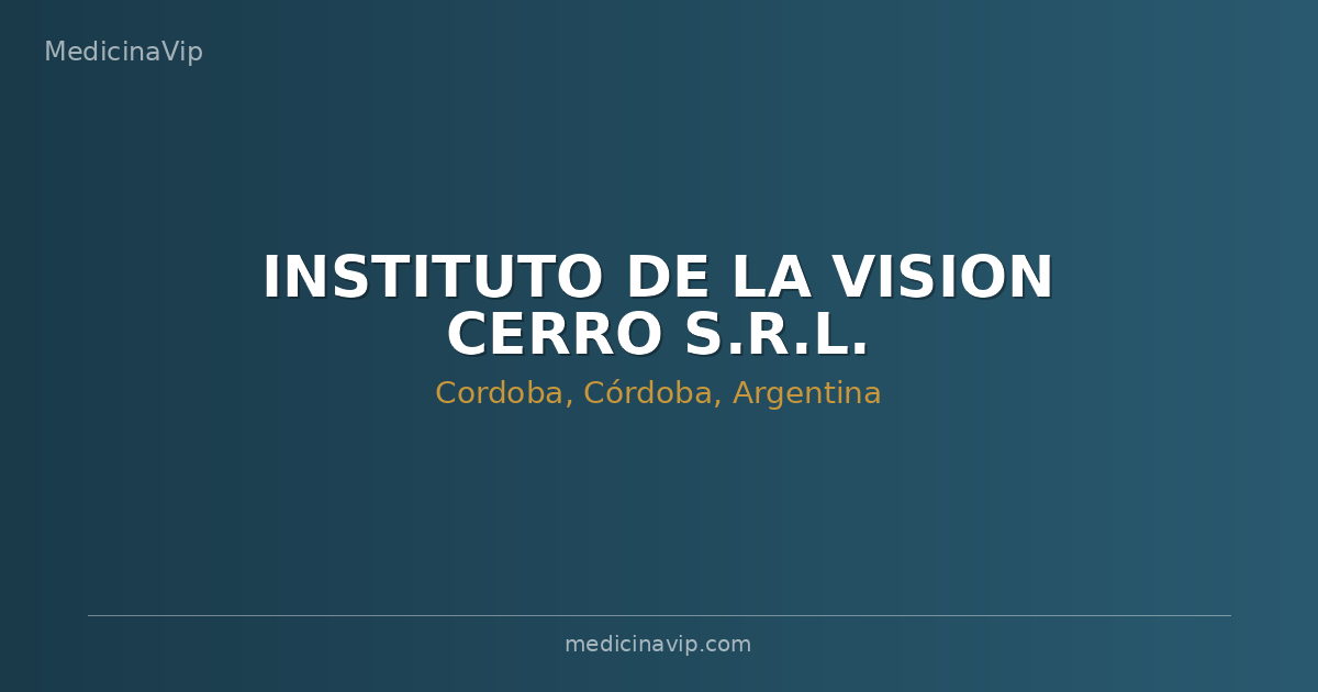INSTITUTO DE LA VISION CERRO S.R.L.