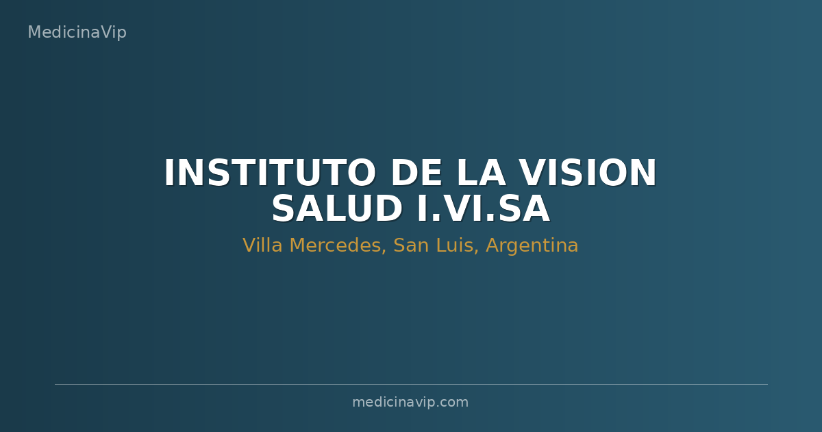 INSTITUTO DE LA VISION SALUD I.VI.SA