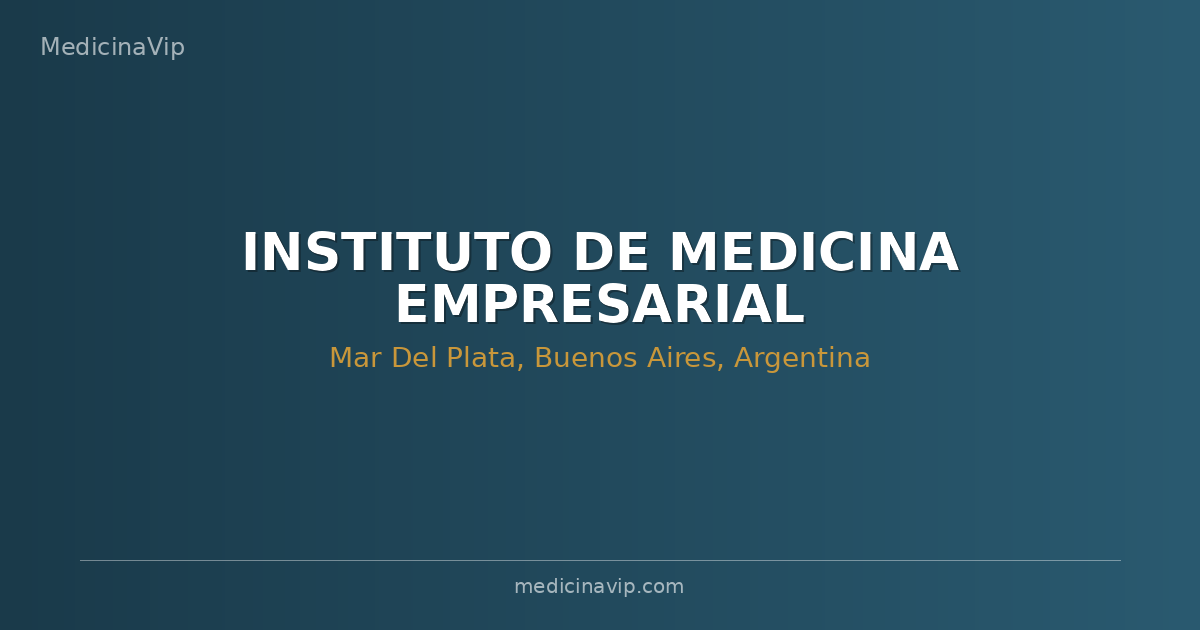INSTITUTO DE MEDICINA EMPRESARIAL