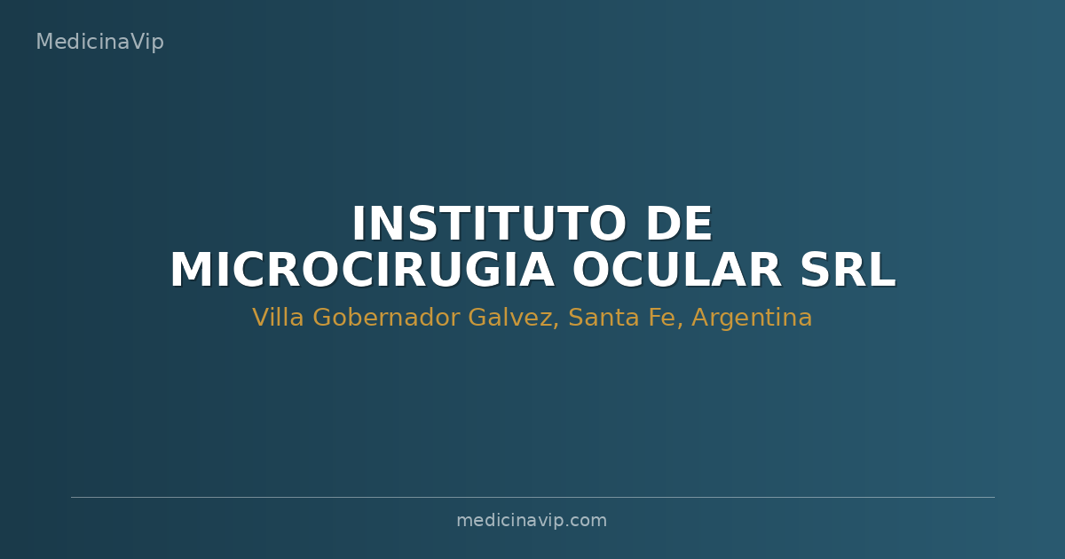 INSTITUTO DE MICROCIRUGIA OCULAR SRL