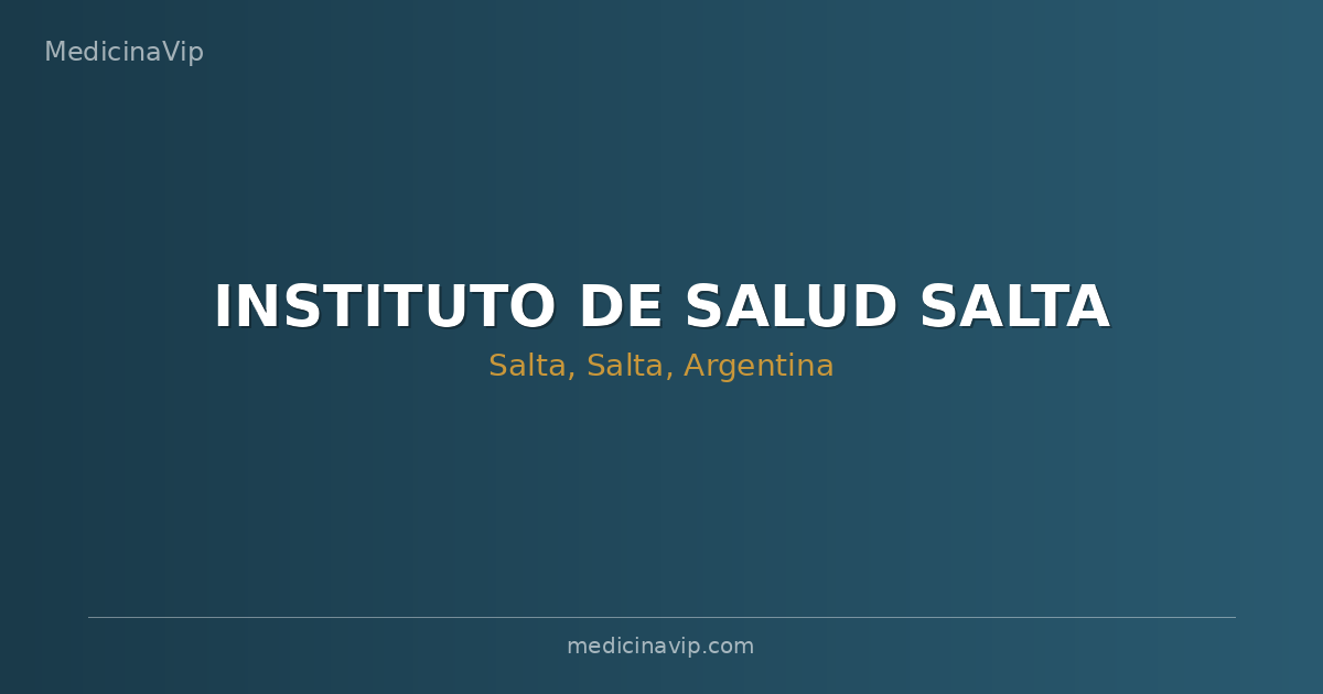 INSTITUTO DE SALUD SALTA