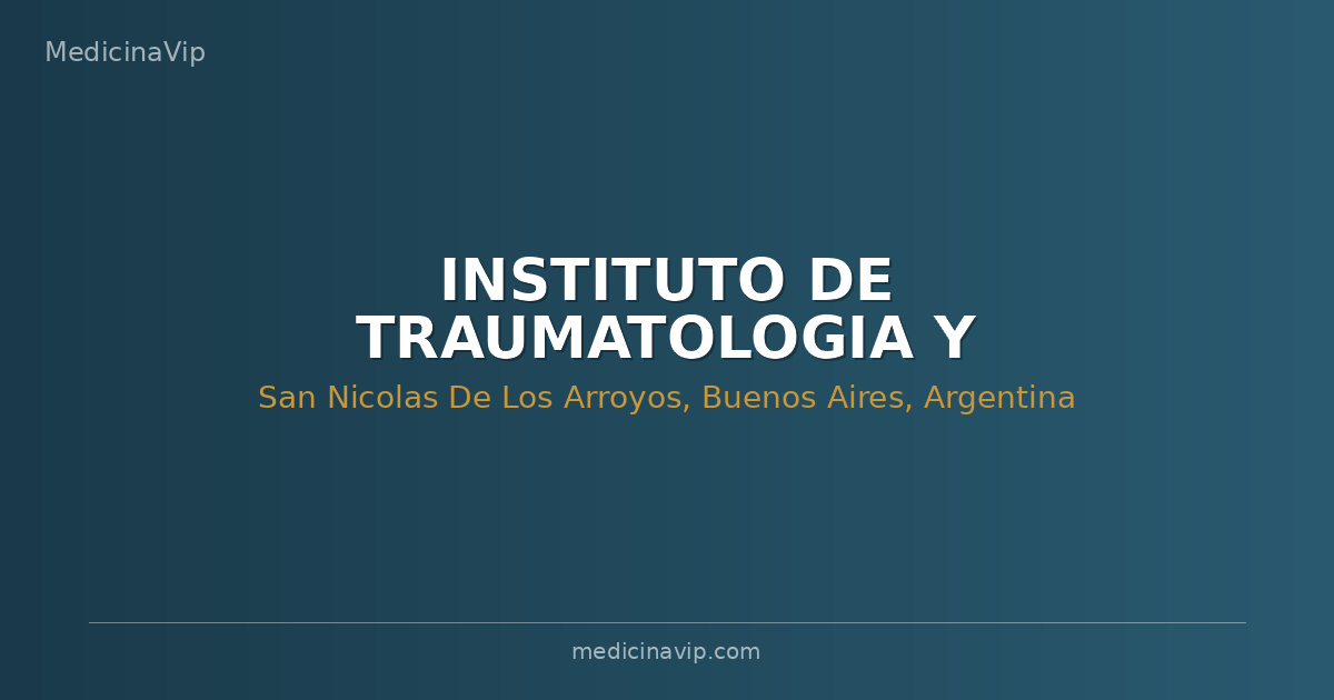 INSTITUTO DE TRAUMATOLOGIA Y ORTOPEDIA S.A.