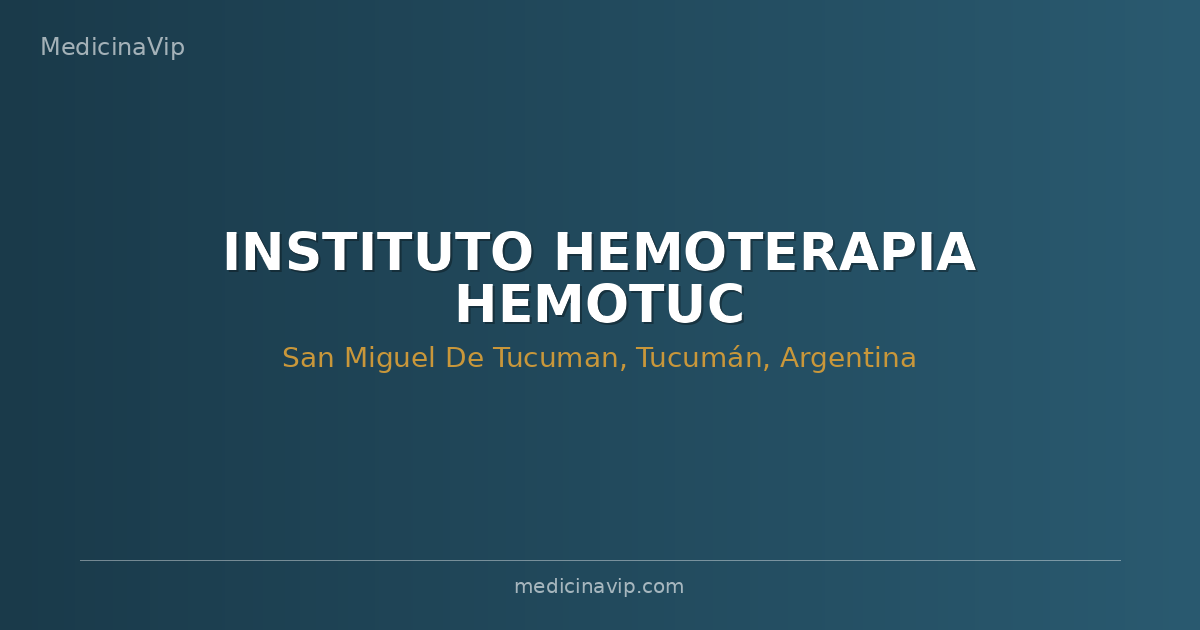 INSTITUTO HEMOTERAPIA HEMOTUC