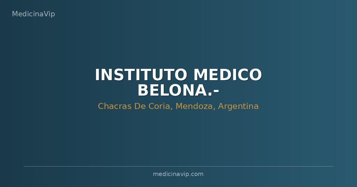 INSTITUTO MEDICO BELONA.-