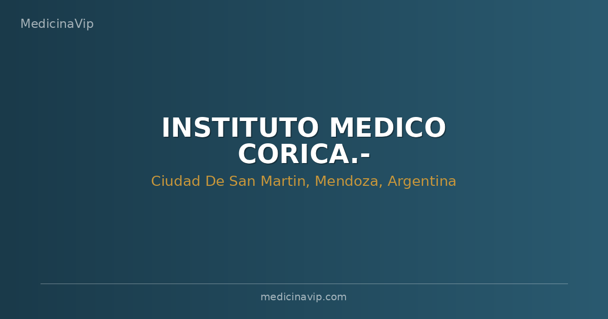 INSTITUTO MEDICO CORICA.-