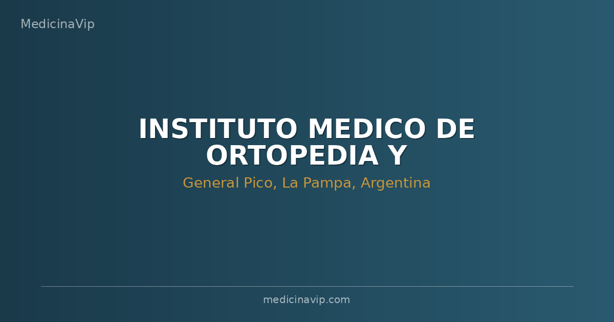 INSTITUTO  MEDICO DE ORTOPEDIA Y TRAUMATOLOGIA I.M.O.T.