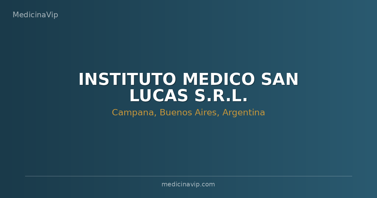 INSTITUTO MEDICO SAN LUCAS S.R.L.