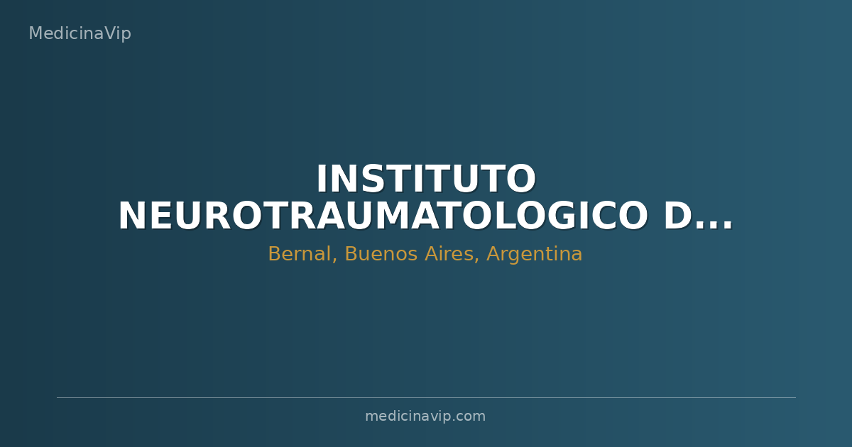 INSTITUTO NEUROTRAUMATOLOGICO DE ALTA RECUPERACION