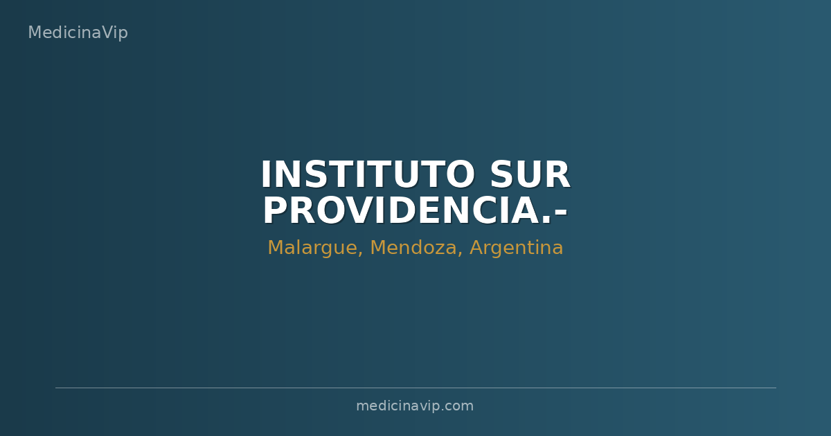 INSTITUTO SUR PROVIDENCIA.-