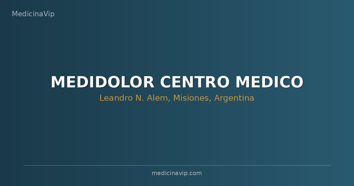 MEDIDOLOR CENTRO MEDICO
