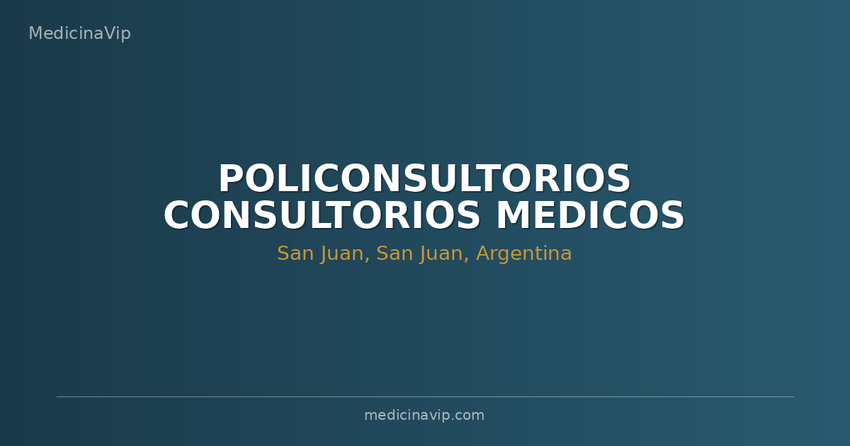 POLICONSULTORIOS CONSULTORIOS MEDICOS EXTERNOS CLINICA ENFANTS
