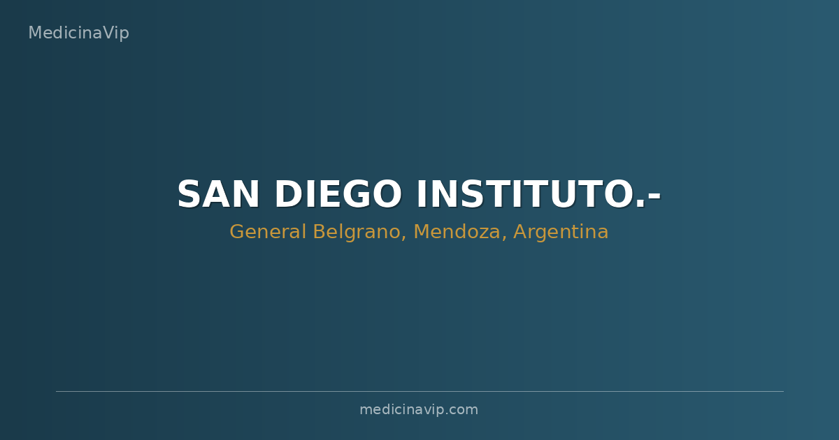 SAN DIEGO INSTITUTO.-