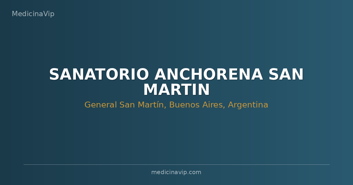 SANATORIO ANCHORENA SAN MARTIN