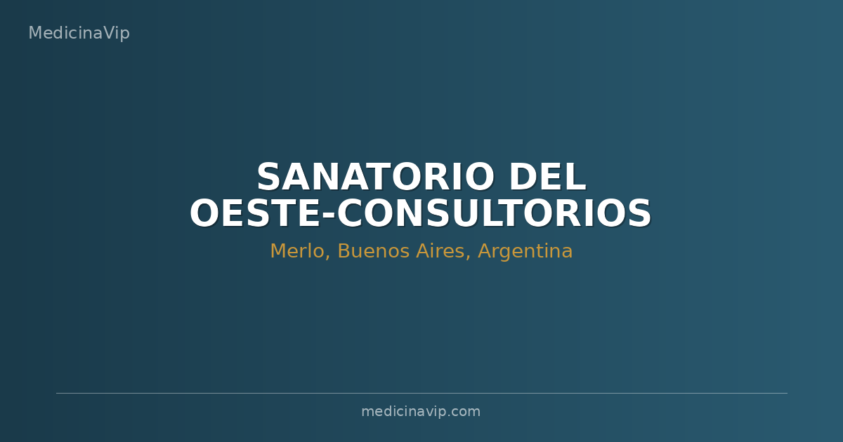 SANATORIO DEL OESTE-CONSULTORIOS EXTERNOS BOLIVAR