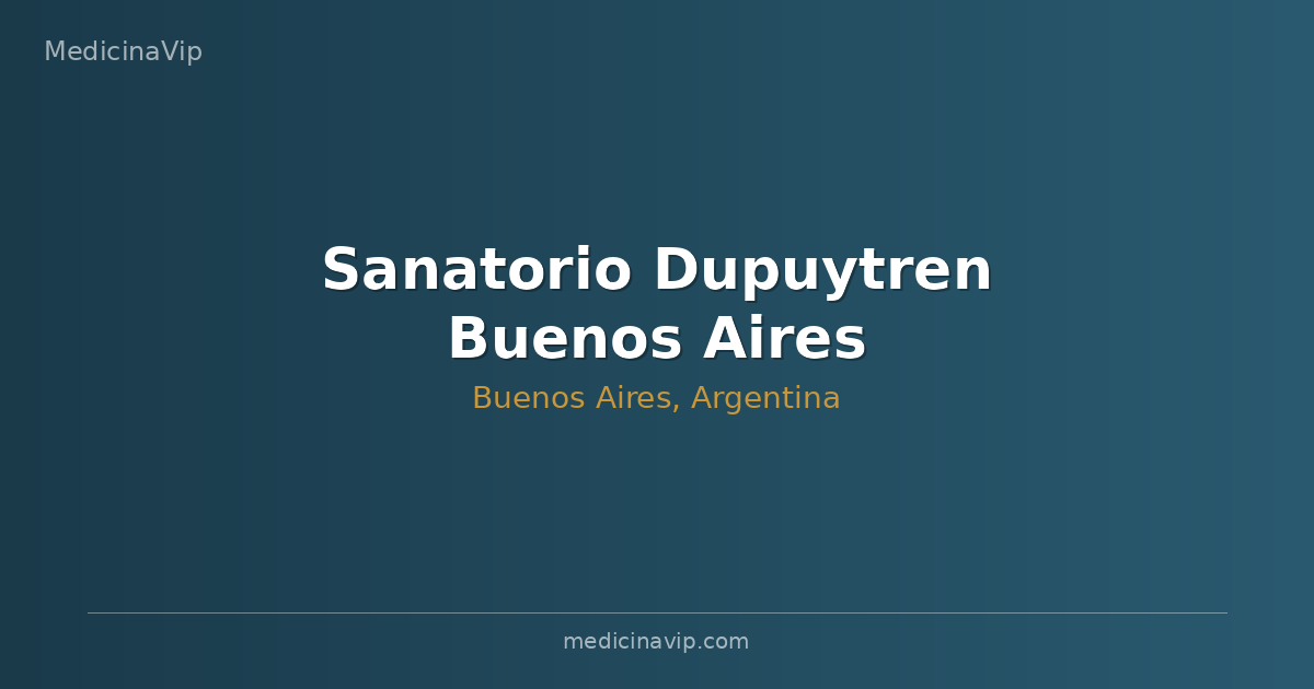 Sanatorio Dupuytren Buenos Aires