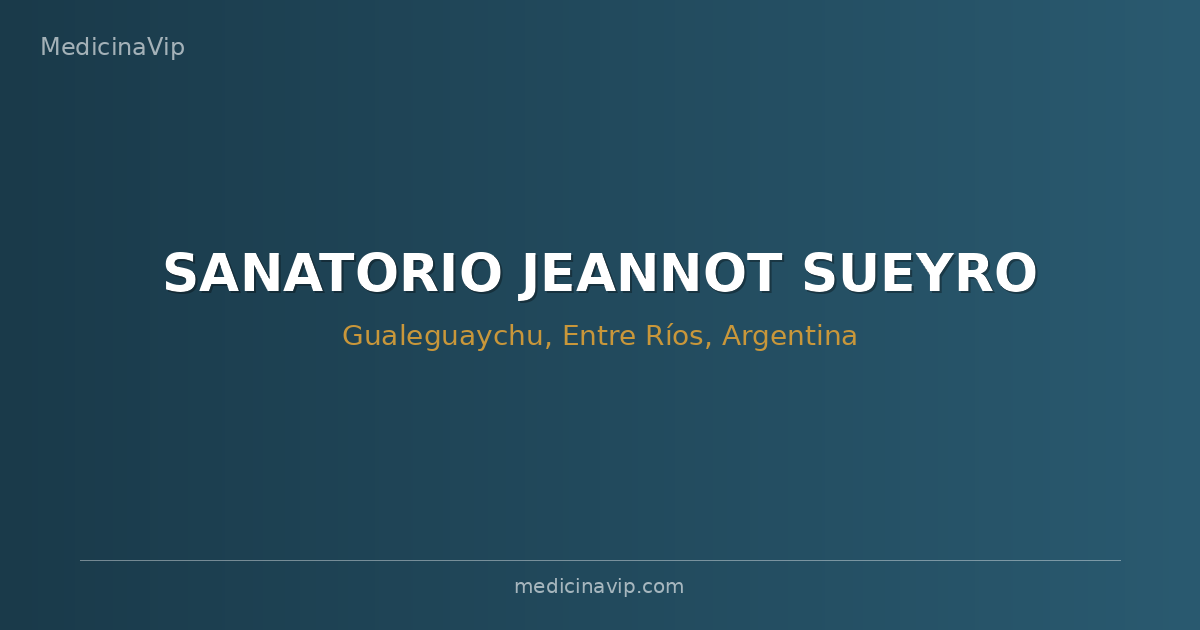 SANATORIO JEANNOT SUEYRO