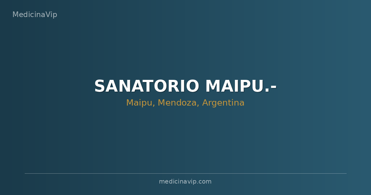 SANATORIO MAIPU.-