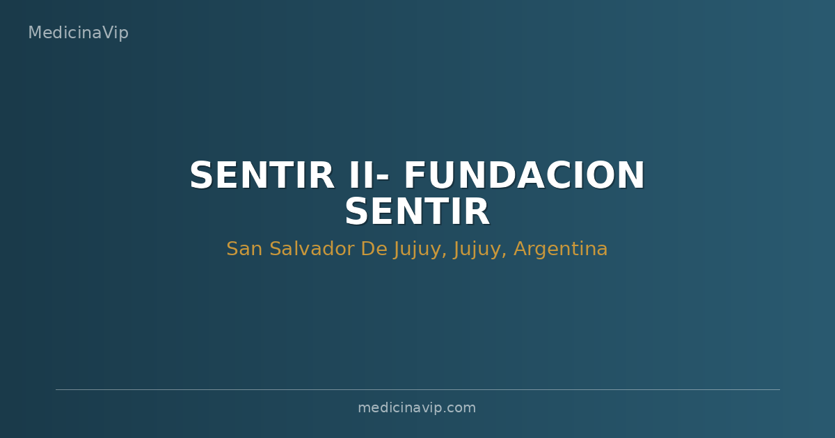 SENTIR II- FUNDACION SENTIR