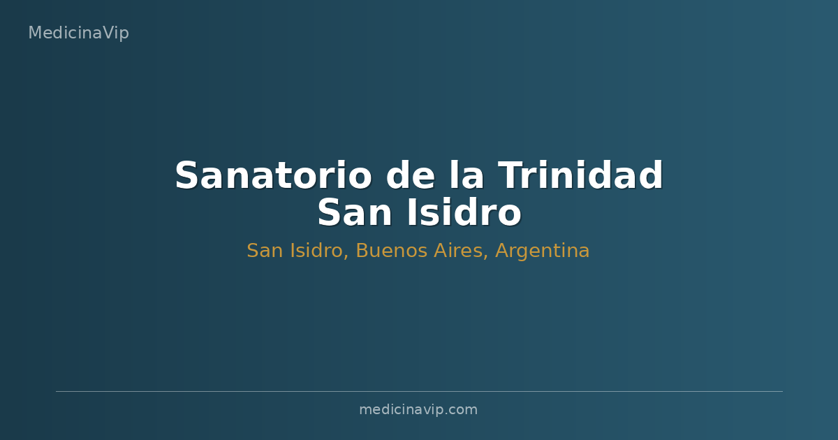 Sanatorio de la Trinidad San Isidro