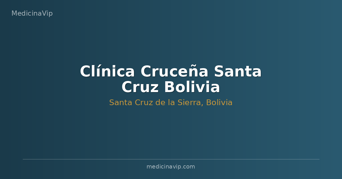 Clínica Cruceña Santa Cruz Bolivia
