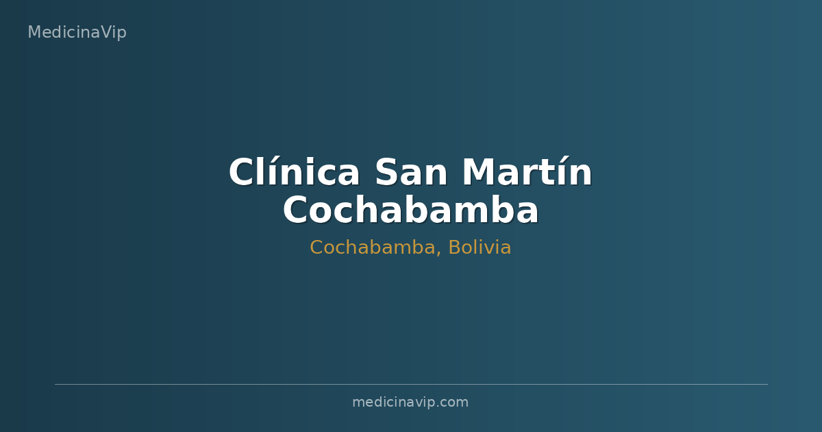 Clínica San Martín Cochabamba