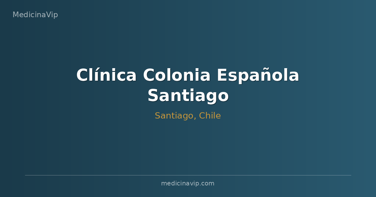 Clínica Colonia Española Santiago