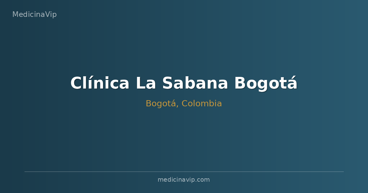 Clínica La Sabana Bogotá