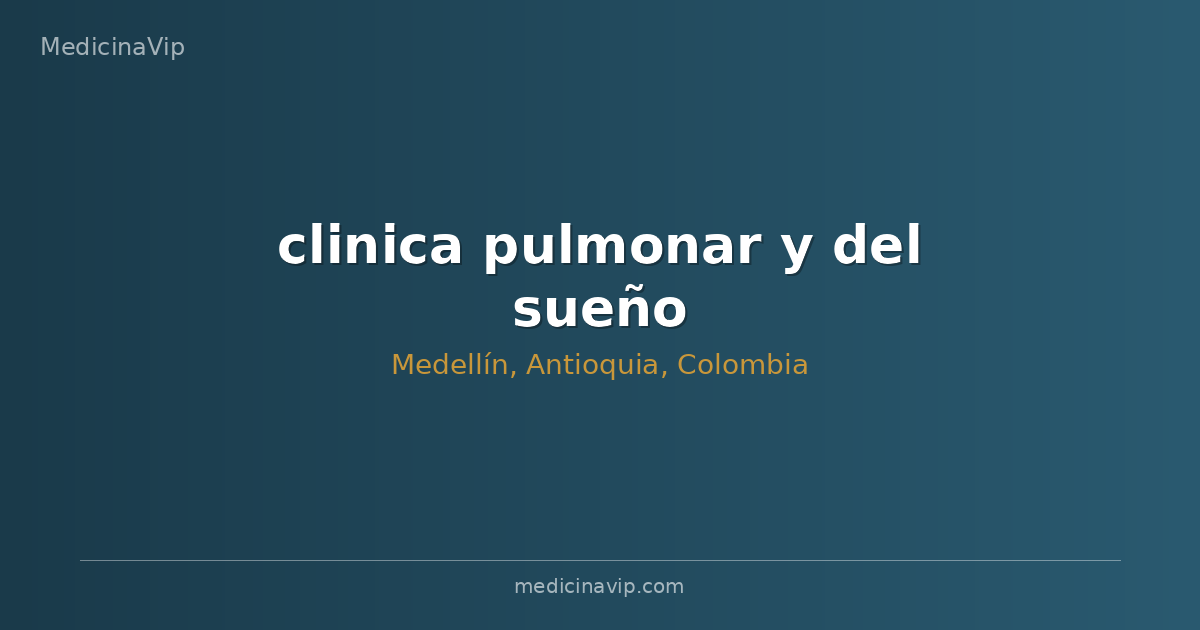 clinica pulmonar y del sueño
