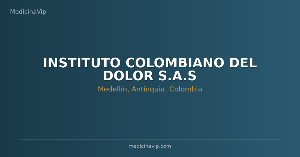 INSTITUTO COLOMBIANO DEL DOLOR S.A.S