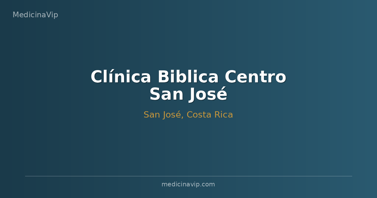 Clínica Biblica Centro San José