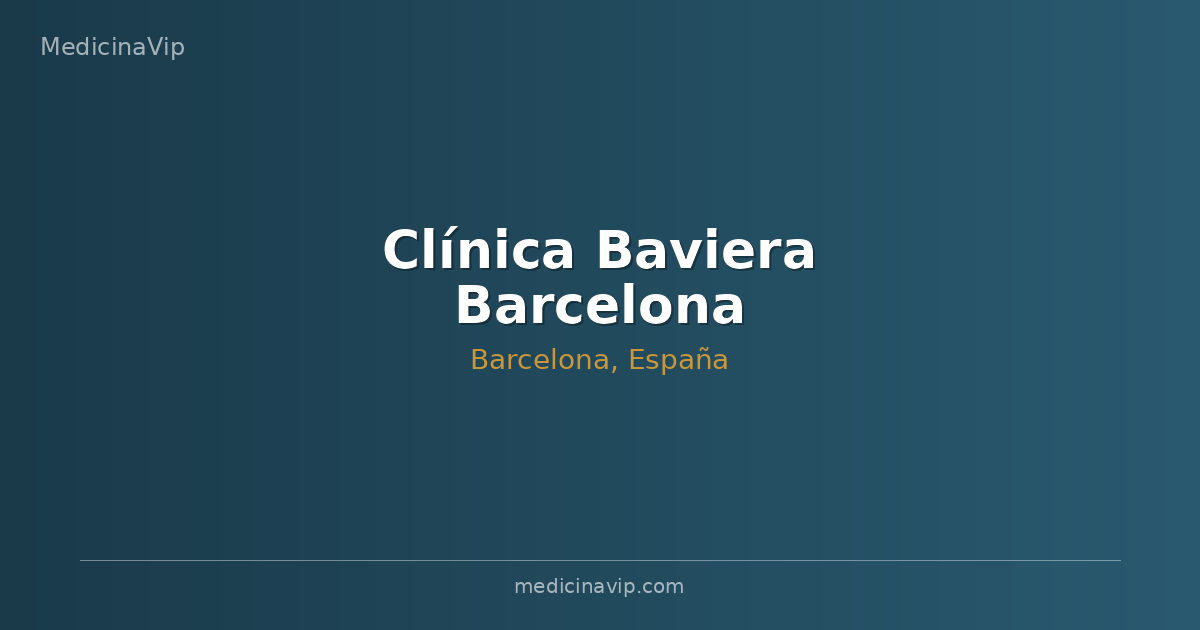 Clínica Baviera Barcelona